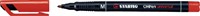 Viltstift STABILO OHpen permanent 843/40 rond 1mm rood