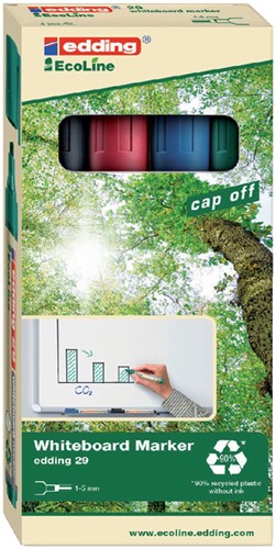 Viltstift edding 29 whiteboard Eco schuin ass 1-5mm à 4st