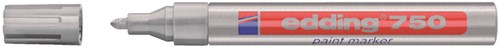 Paintmarker edding 750 op oliebasis 2-4mm zilver
