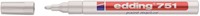 Viltstift edding 751 lakmarker rond 1-2mm wit