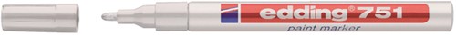 Viltstift edding 751 lakmarker rond 1-2mm wit