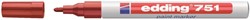 Viltstift edding 751 lakmarker rond rood 1-2mm