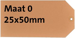 Label HF2 nr0 200gr 25x50mm chamois 1000stuks