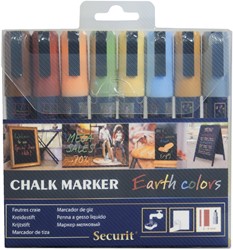 Krijtstift Securit SMA-510 schuin ass 2-6mm blister à 8 stuks