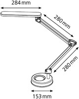 Bureaulamp Hansa led 4 stars zilvergrijs-2