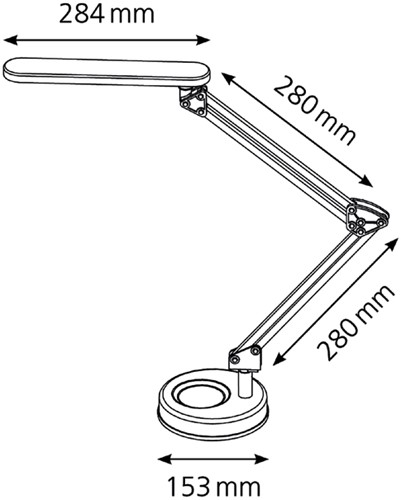 Bureaulamp Hansa led 4 stars zilvergrijs-2