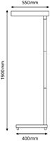 Vloerlamp Hansa led Maxlight aluminium-2