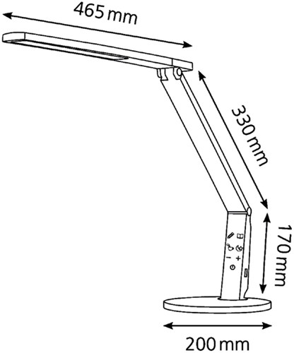 Bureaulamp Hansa led Vario Plus zilvergrijs-2