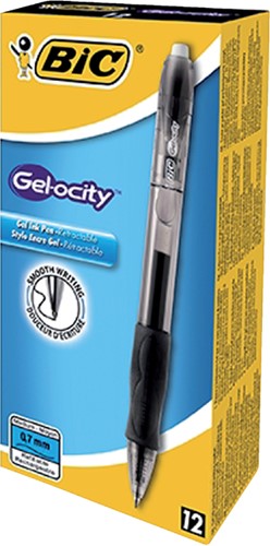 Gelschrijver Bic Gelocity zwart medium-3