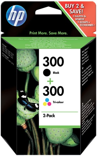 Inktcartridge HP CN637EE 300 zwart + kleur