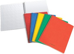 Spiraalblok Aurora 105x160mm ruit 5x5mm 120vel 60gr assorti