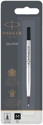 Rollerpenvulling Parker Quink medium zwart blister à 1 stuk