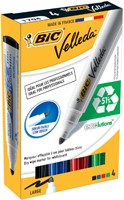 Whiteboardmarker Bic Velleda 1701 rond large assorti doos à 4 stuks-3