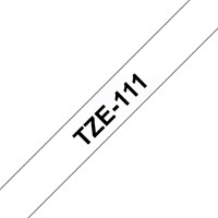 Labeltape Brother P-touch TZE-111 6mm zwart op transparant-2