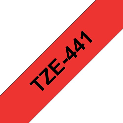 Labeltape Brother P-touch TZE-441 18mm zwart op rood-2