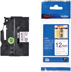 Labeltape Brother P-touch TZE-N231 12mm zwart op wit