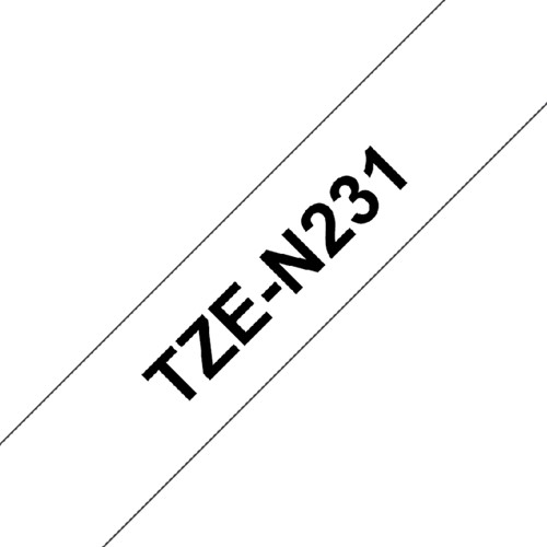 Labeltape Brother P-touch TZE-N231 12mm zwart op wit-2