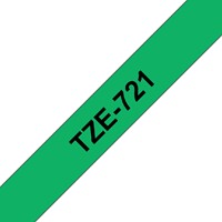 Labeltape Brother P-touch TZE-721 9mm zwart op groen-2
