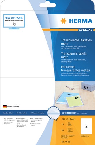 Etiket HERMA 4683 210X148mm wit 50stuks