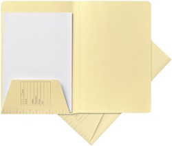 Dossiermap Djois A4 1 klep 160gr lichtgeel