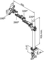 Monitorarm Neomounts D935 10-30 met klem zilvergrijs"-2