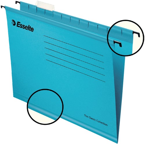 Hangmap Esselte Classic folio V-bodem blauw