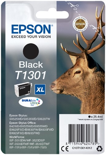 Inktcartridge Epson T1301 zwart HC