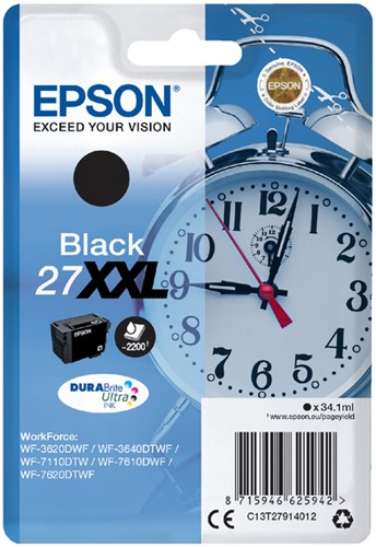 Inktcartridge Epson 27XXL T2791 zwart EHC