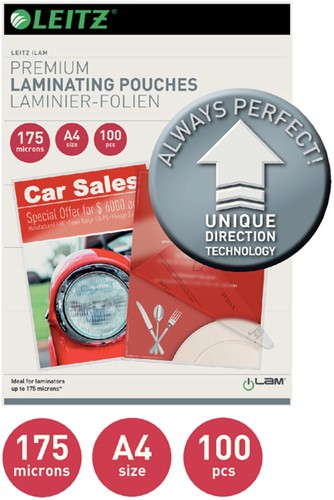 Lamineerhoes Leitz iLAM A4 2x175micron 100 stuks-2