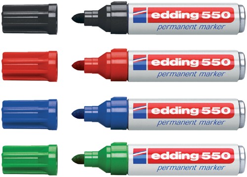 Viltstift edding 550 rond rood 3-4mm-2