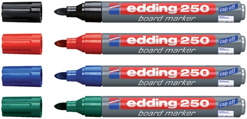 Whiteboardmarker edding 250 rond 1.5-3mm assorti etui à 4 stuks-2