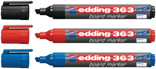 Viltstift edding 363 whiteboard beitel blauw 1-5mm-2