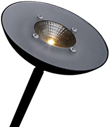 Vloerlamp Hansa led First zwart staal