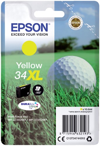 Inktcartridge Epson 34XL T3474 geel HC