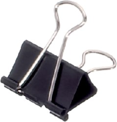 Papierklem MAUL 213 Foldback 32mm capaciteit 13mm zwart 12 stuks