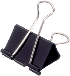 Papierklem MAUL 213 Foldback 40mm capaciteit 17mm zwart 12 stuks