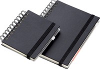 Notitieboek Quantore A6 spiraal lijn 192blz 80gr zwart-2
