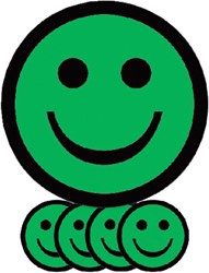 Magneet smiley 50mm emotie blij groen