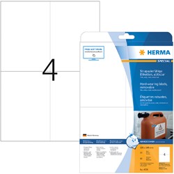 Etiket HERMA 4576 105x148mm folie wit 80stuks