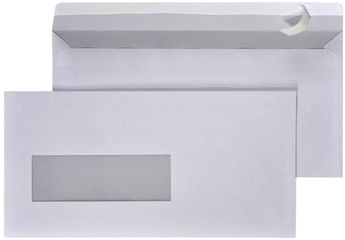 Envelop Hermes EA5/6 110x220mm venster 3x10links zelfkl 500-2