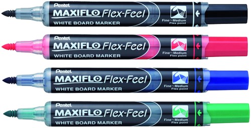 whiteboardmarker Pentel MWL5SBF Maxiflo  rond 1.5-4.5mm zwart-2