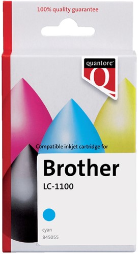 Inktcartridge Quantore alternatief tbv Brother LC-1100 blauw