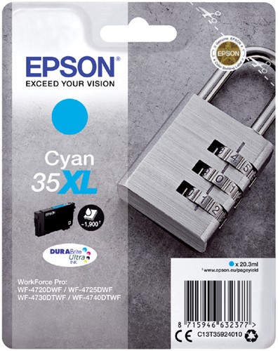 Inktcartridge Epson 35XL T3592 blauw HC