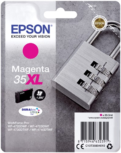 Inktcartridge Epson 35XL T3593 rood HC