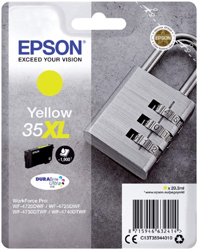 Inktcartridge Epson 35XL T3594 geel HC