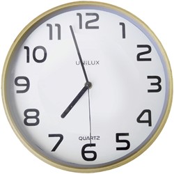 Wandklok Unilux Baltic Ø30,5cm hout/wit