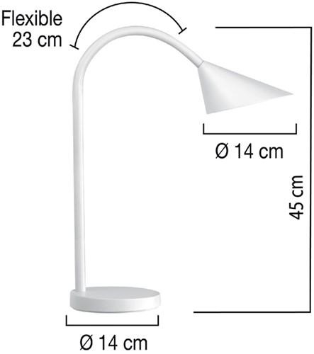Bureaulamp Unilux Sol wit-2