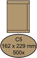 Envelop Quantore akte C5 162x229mm bruinkraft 90g/m² 500stuks