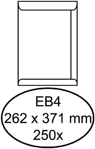 Envelop Quantore akte EB4 262x371mm wit 250 stuks