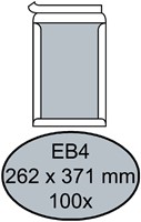 Envelop Quantore bordrug EB4 262x371mm zelfkl. wit 100stuks